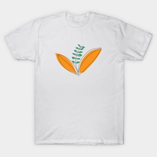 green and orange leaves T-Shirt